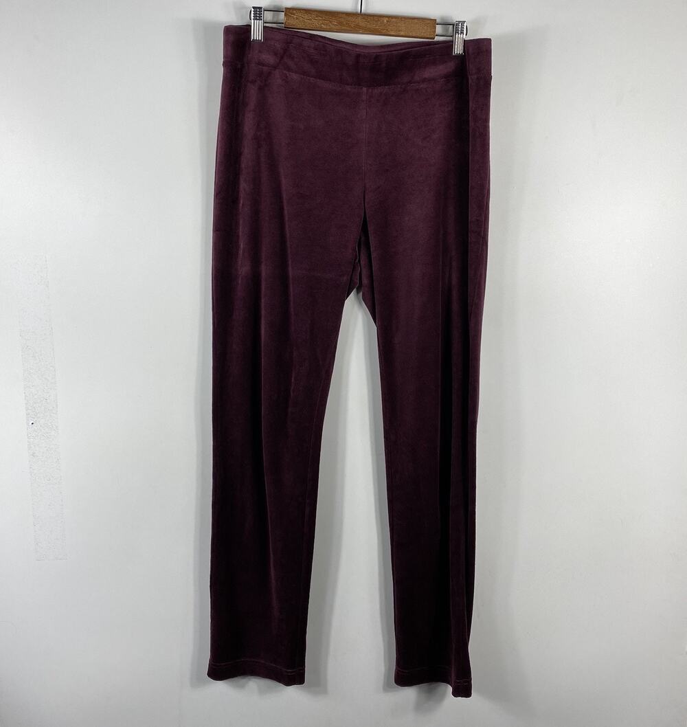 J. Jill Pure Pants Medium Velour Pull On Pima Cotton Modal Slim Leg